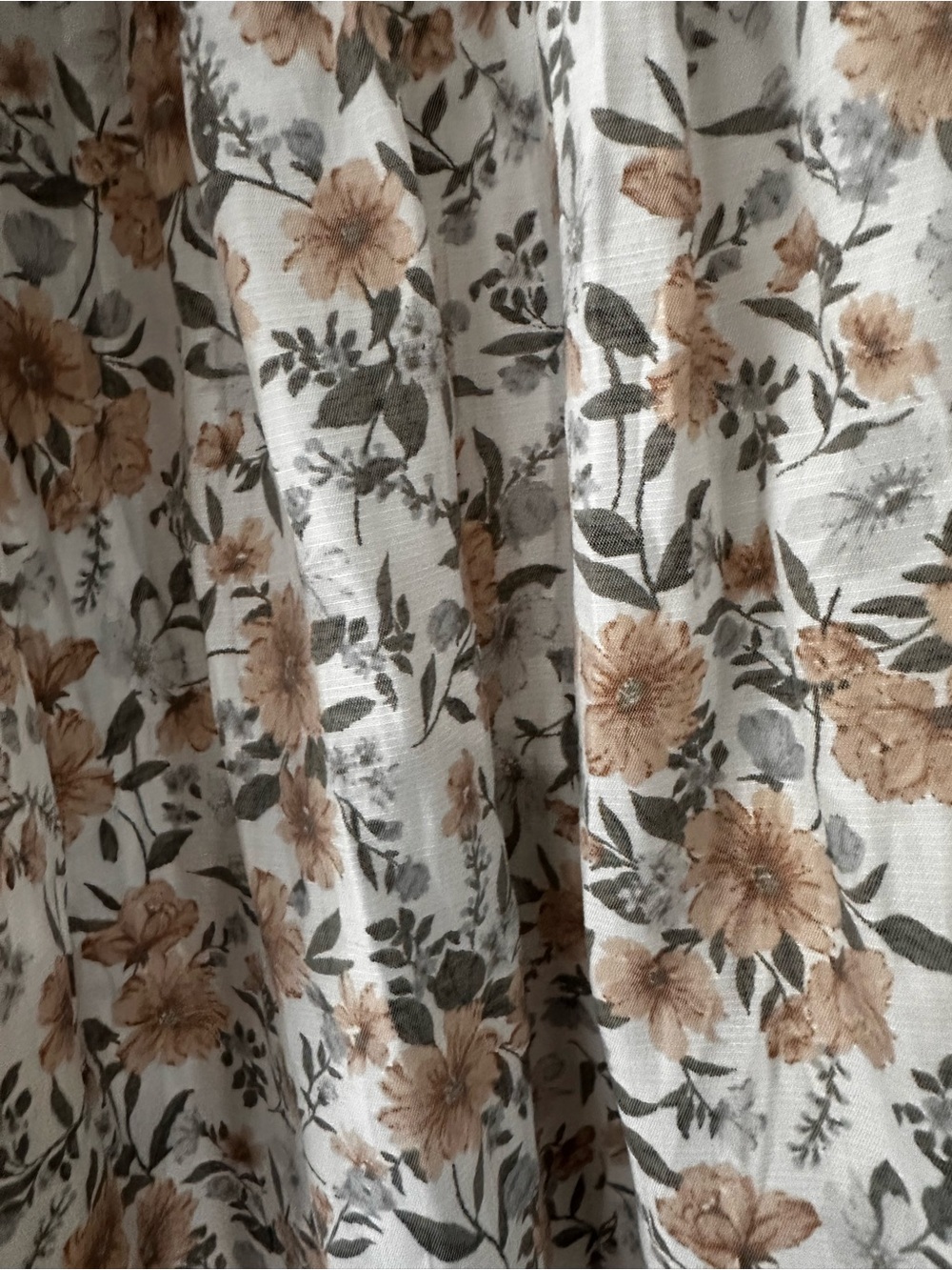 Sunlit Floral Tiered Maxi Dress in White and Tan - Picture 9 of 13